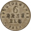 6 Kreuzer - Allemagne Hesse Darmstadt Argent