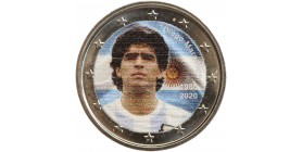 2  Euros Colorisée - Maradona