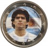 2  Euros Colorisée - Maradona