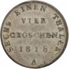 4 Groschen Frederic Guillaume III - Allemagne Prusse Argent