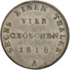 4 Groschen Frederic Guillaume III - Allemagne Prusse Argent
