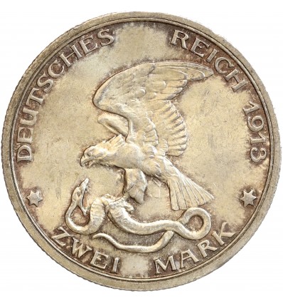 2 Marks Centenaire de la Victoire sur Napoléon - Allemagne Prusse Argent