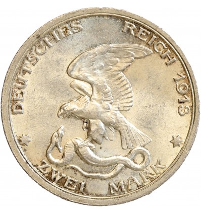 2 Marks Centenaire de la Victoire sur Napoléon - Allemagne Prusse Argent