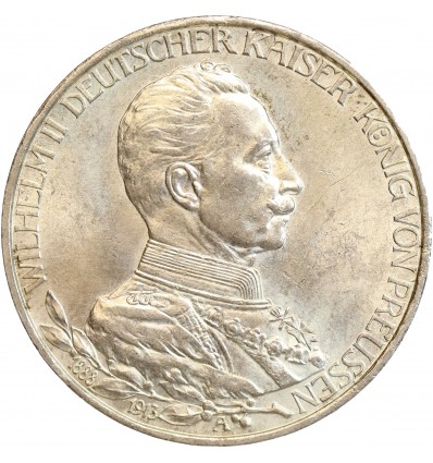 3 Marks Guillaume II - Allemagne Prusse Argent
