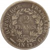 2 Francs Napoléon Empereur Calendrier Révolutionnaire