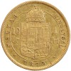 4 Forint / 10 francs François Joseph - Hongrie