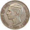 5 Pesetas Alphonse XII Espagne Argent