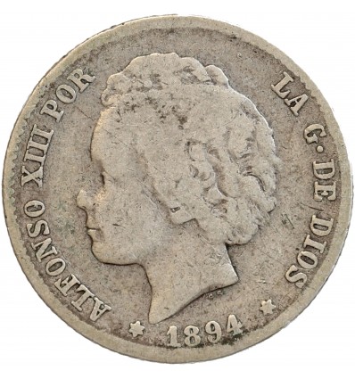 1 Peseta Alphonse XIII - Espagne Argent