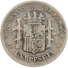 1 Peseta Alphonse XIII - Espagne Argent