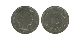 10 Ore Christian IX Danemark Argent