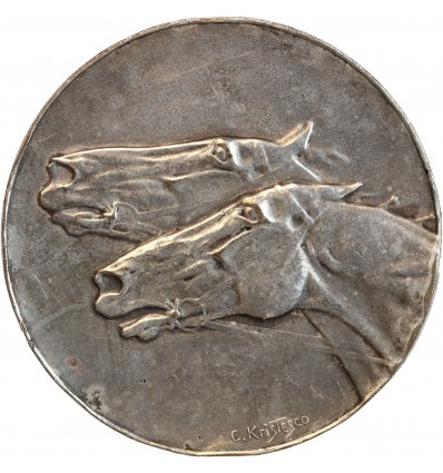 Médaille Equestre en Bronze Argenté