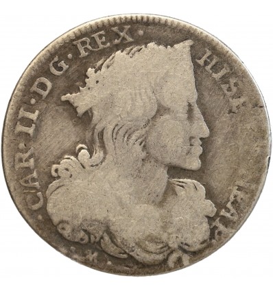 1 Tari Charles II Italie Argent - Naples Sicile