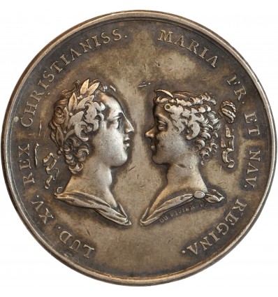 Médaille en Argent - Mariage de Louis XV et Marie Leszczynska