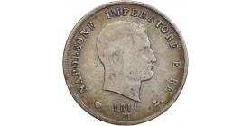 5 Lires Napoleon Imperator Italie Argent - Occupation Française