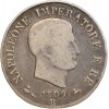 5 Lires Napoleon Imperator Italie Argent - Occupation Française