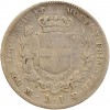 1 Lire Victor Emmanuel II Italie Argent Sardaigne