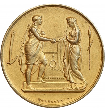 Médaille en Argent Doré - Amour et Mariage