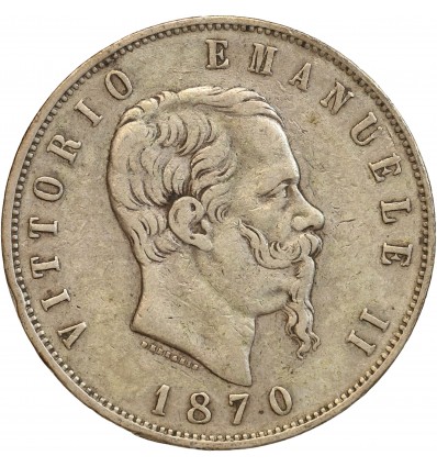 5 Lires Victor Emmanuel II Italie Argent - Italie Réunifiée