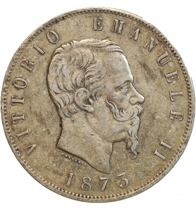 5 Lires Victor Emmanuel II Italie Argent - Italie Réunifiée