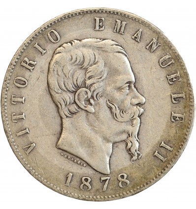 5 Lires Victor Emmanuel II Italie Argent - Italie Réunifiée