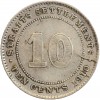 10 Cents Edouard VII Malaisie Argent