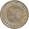 10 Cents Georges V Malaisie Argent