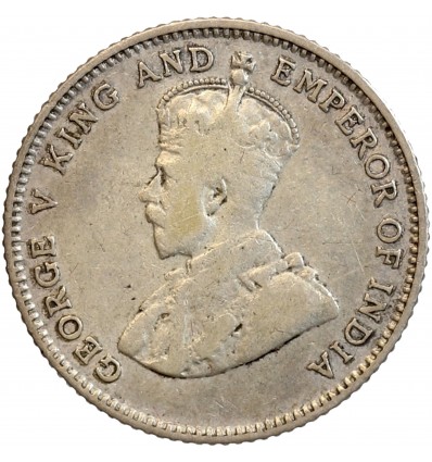 10 Cents Georges V Malaisie Argent