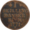 1 Skilling Christian VII - Danemark
