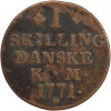 1 Skilling Christian VII - Danemark