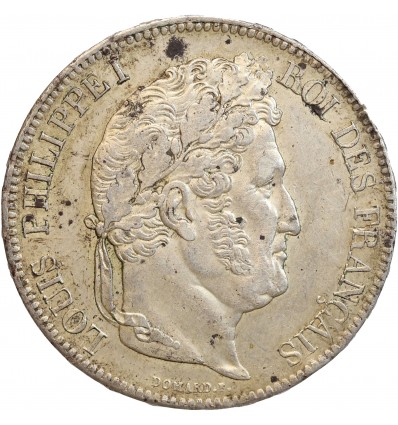 5 Francs Louis-Philippe Ier Tête Laurée Tranche en Relief