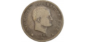 5 Lires Napoléon Imperator - Italie Argent - Occupation Française