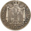 5 Lires Napoléon Impérator - Italie Argent - Occupation Française