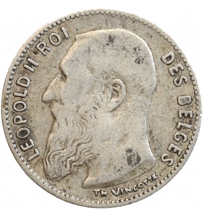 50 Centimes Léopold II Légende Française - Belgique Argent
