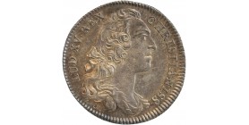 Jeton Late Cuncta Profundit Louis XV Buste Nu Frappe Médaille Argent