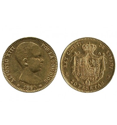 20 Pesetas Alphonse XIII Espagne