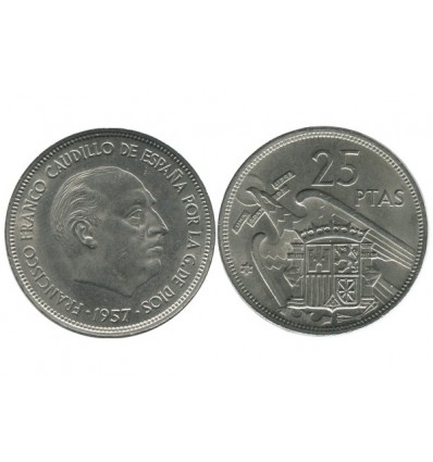 25 Pesetas Franco Espagne