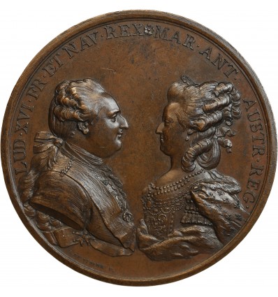 Médaille Louis XVI et Marie -Antoinette - Naissance du Dauphin - Six Corps de Marchands