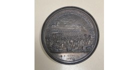 Médaille en Etain Uniface - Arrivée du Roi à Paris