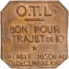 Jeton Bon Pour un Trajet de 10 Centimes Valable jusqu'au 31/12/18 Cuivre Rouge