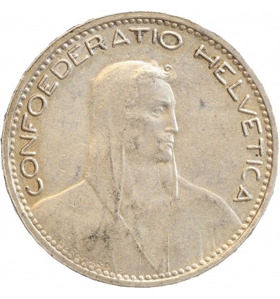 5 Francs Berger Suisse Argent - Confédération