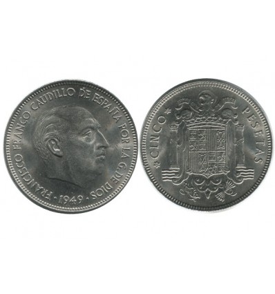 5 Pesetas Franco Espagne