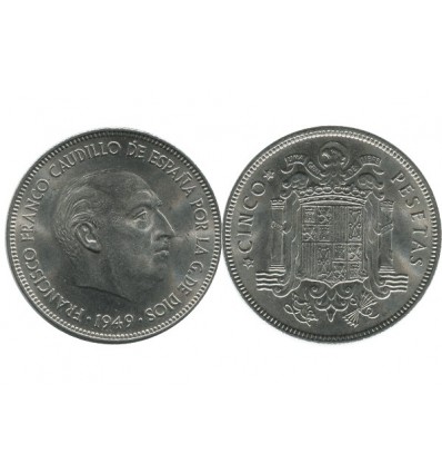 5 Pesetas Franco Espagne