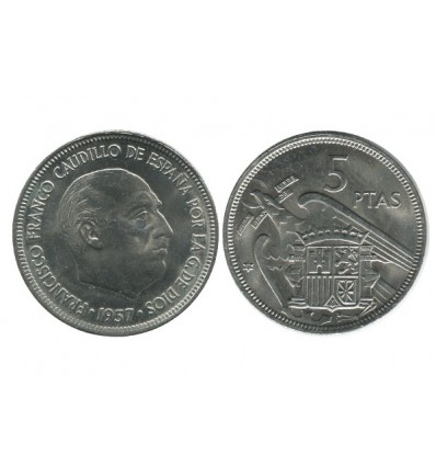 5 Pesetas Franco Espagne