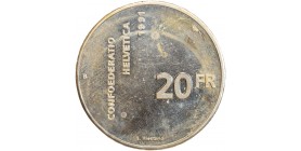 20 Francs 700ème anniversaire de la confédération helvétique - Suisse Argent - Confederation