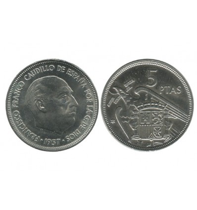 5 Pesetas Franco Espagne