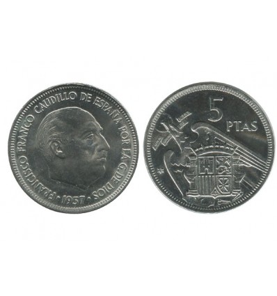 5 Pesetas Franco Espagne