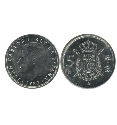 5 Pesetas Juan Carlos Espagne