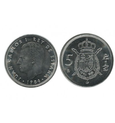 5 Pesetas Juan Carlos Espagne