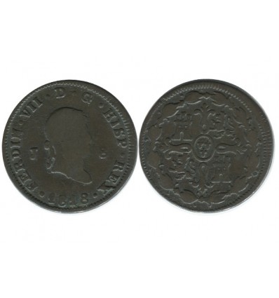 8 Maravedis Ferdinand VII Espagne