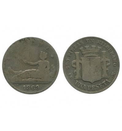 1 Peseta Espagne Argent